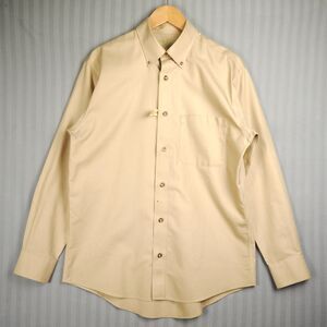 Cabelas Outfitter Care Free Long Sleeve Oxford Shirt Tan Men Size M IMPERFECTION